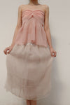 Marc Le Bihan Silk Skirt Six-layer Tulle 25930 Series French Hand-dyed MLB-25930-SKIN Skin Color
